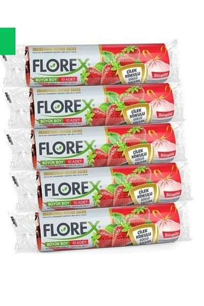 Florex 5*cilt Scented Drawstring Medium Garbage Poset