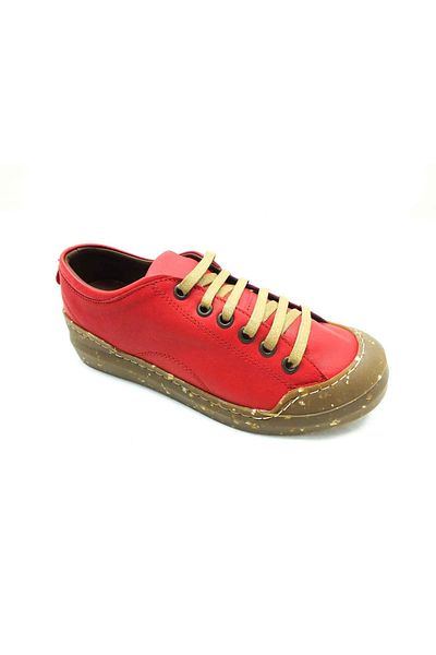 Çarıkçım Genuine Leather Rubber Sole Shoes Red 96 1111