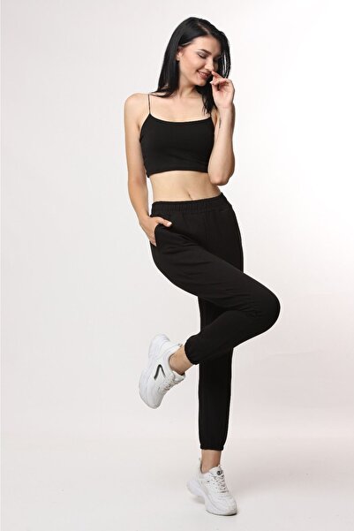 Ozy Fashion 2 Iplik Jogger Kadın Paçası Lastikli Eşofman