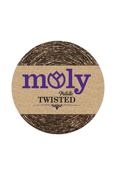 Moly Twisted Metallic Paper Rope Ψάθινη τσάντα Runner Καπέλο American Service 250γρ