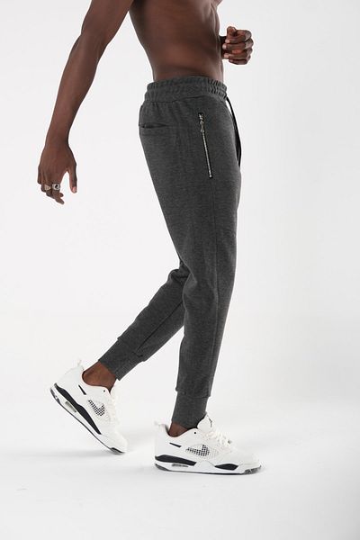 CLIPMAN Ανδρικό Slim Fit Elastic Leg Sweatpants Anthracite