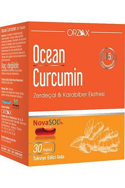 Ocean Orzax Curcumin Pepper Extract Food Supplement 30 Capsules
