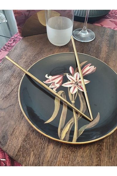 LOVYCO Gold Metal Stainless Steel Chopstick Chinese Chopstick 2 Pcs 22.5 cm Attention to Description