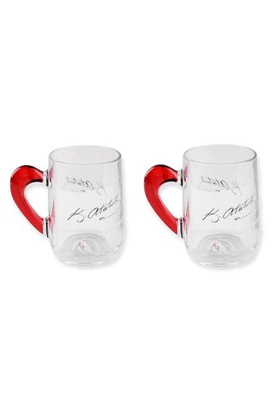 Paşabahçe Ataturk Signed Mug Cup 2 Pieces