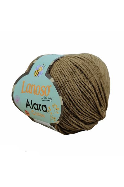 Lanoso Alara Βαμβάκι 50 γρ. Amigurumi Ipi 908 - Ανοιχτό καφέ πλεξούδα νήμα