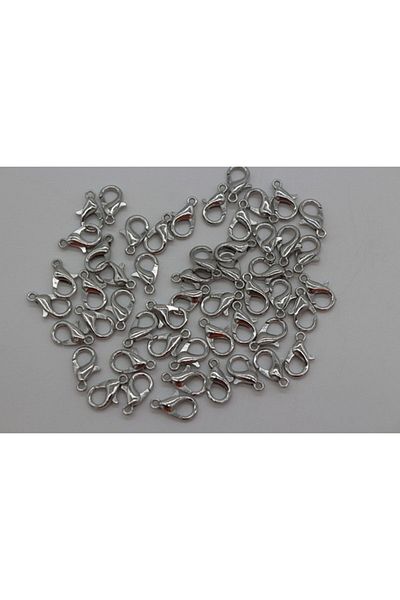 Hobimos 500Pcs - Nickel Plated Parrot Clip, Pear Clip, Jewelry Clip (parrot No:502) Size:6x12mm