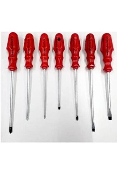 abnturk Chrome Vanadium Çelik Tornavida Seti Karışık Düz+yıldız 7 Parça 4 Düz...