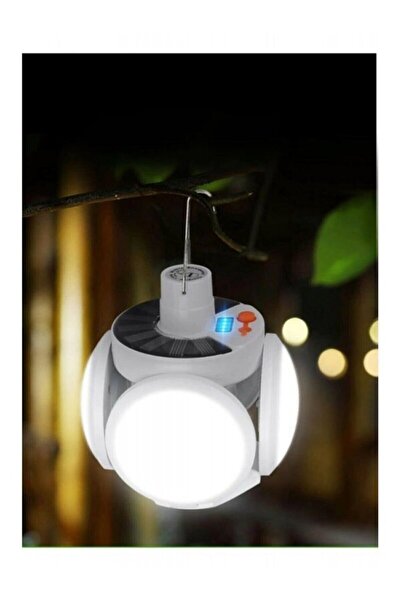 MOBGİFT Solar Güneş Enerji Ve Usb Sarjlı 5 Kanatlı Bahçe Aydınlatma Led Askıl...
