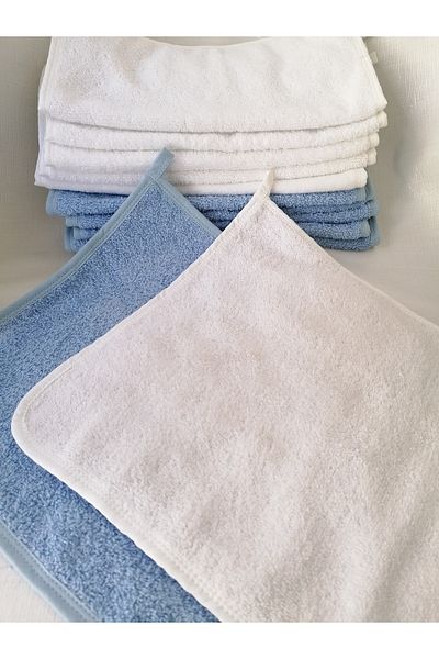 MEŞELİ TEKSTİL 12 Pieces Multi-Purpose Hand Towels Travel Towels School Towels Ablution Towels 30x30 Cm