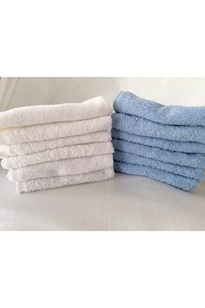 MEŞELİ TEKSTİL 12 Pieces Multi-Purpose Hand Towels Travel Towels School Towels Ablution Towels Kitchen Towels 30X30 cm