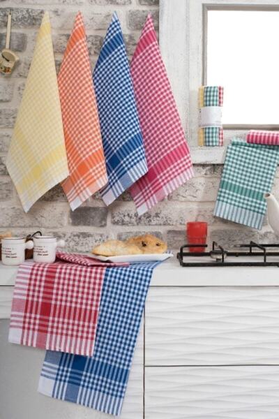 Mashotrend 8 komada 50x70 platna od sirovinog platna - karirano platno - ručn...