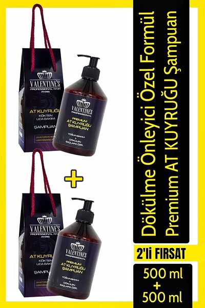 VALENTINES PROFESSIONAL Premium Ponytail Shampoo - 2-Pack Deal, Anti-Hair Loss, Special Formula