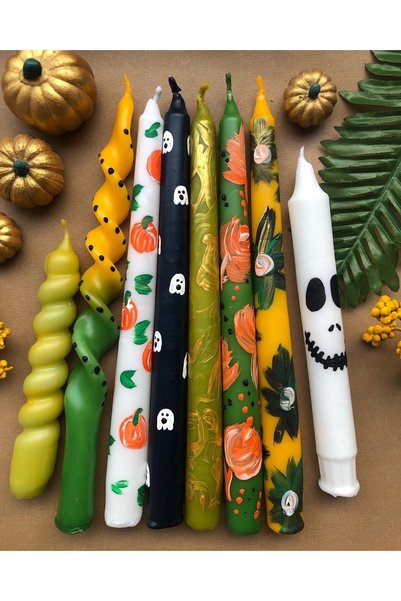 Elif Design Halloween Mum Seti Cadılar Bayramı Şamdan Mum Balkabağı Mum / Son...