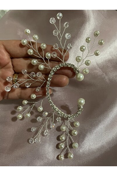 DesaAccessories Kristal Ve Inci Taşlı El Yapımı Kulak Aksesuarı