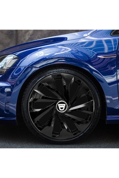 Genel Markalar Dacia Dokker 15 Inç Uyumlu Jant Kapağı 4'lü Takım Siyah 9015