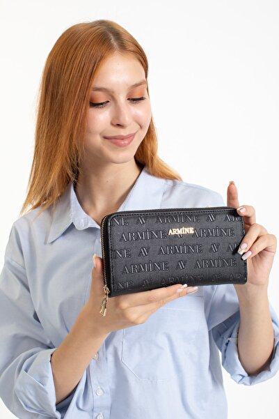 Armine C05 Lazer Kadın Cüzdan Siyah