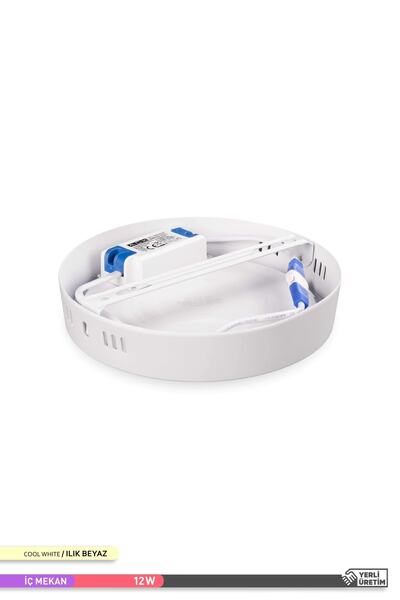 ACK 12w Sıva Üstü Yuvarlak Led Panel Armatür 4000k Ilık Beyaz