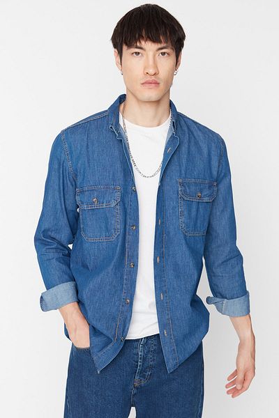 Trendyol Collection Hemd - Dunkelblau - Regular Fit