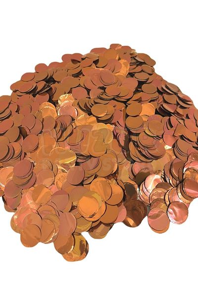 Huzur Party Store 10 Gram Rose Gold Copper Balloon - Transparent Flake Palu with Confetti