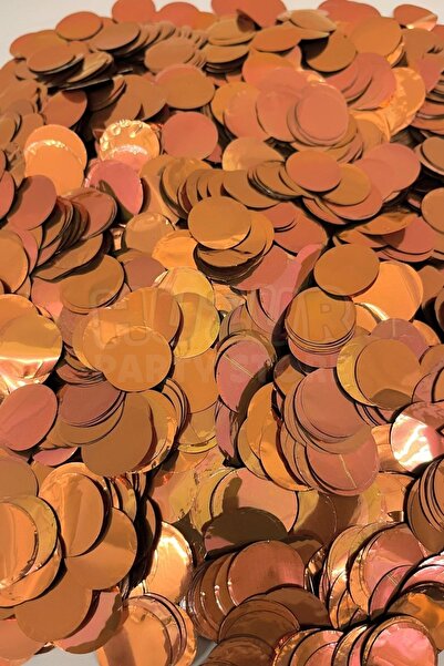 Huzur Party Store 10 Gram Rose Gold Copper Balloon - Transparent Flake Palu with Confetti