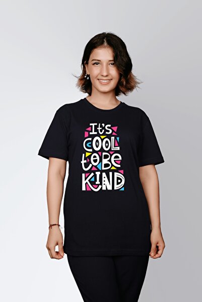 ErTaPassage Negru cu imprimeu supradimensionat Femeie tricou - T7185018