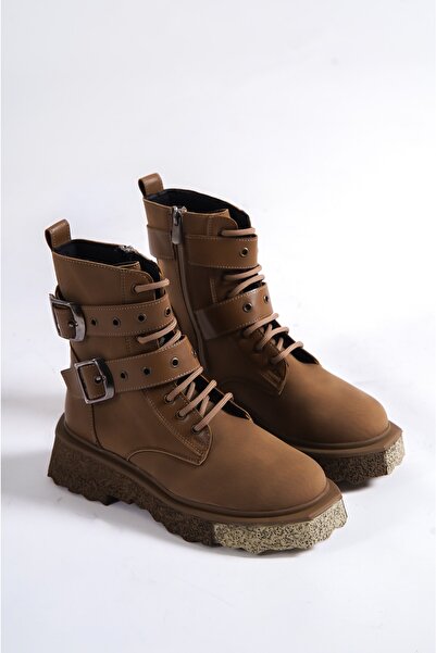 ALPELLİByAlp Γυναικείες μπότες με λεπτομέρεια σόλας βιζόν