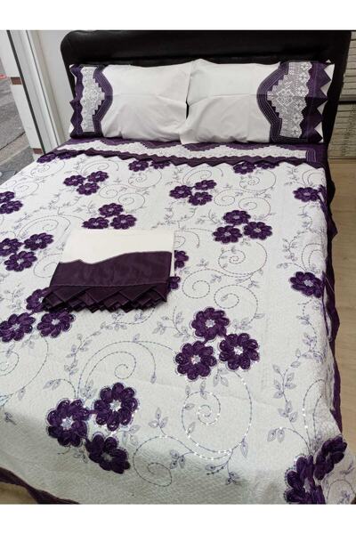 bursa çeyiz مجموعة بيكيه مطلية بالدانتيل مصنوعة يدويًا