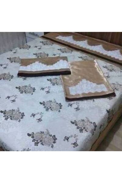 Gül مجموعة ميراي بيكيه المصنوعة يدويًا من الدانتيل كابتشينو