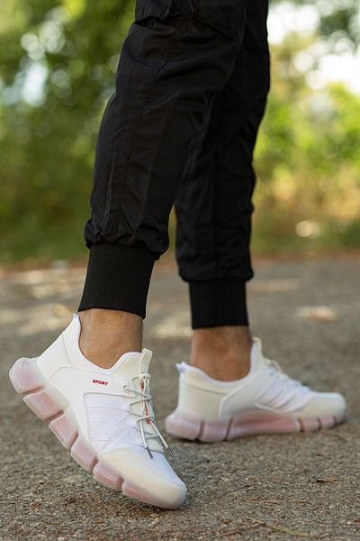 BOUIS Ανδρική λευκή ορθοπεδική σόλα Casual Soft Comfortable Daily Sneaker Walking Sports Shoes