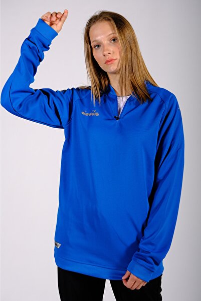 Diadora Nacce 22 - Erkek Mavi Yarım Fermuarlı Eşofman Takımı - Nacce22-ant