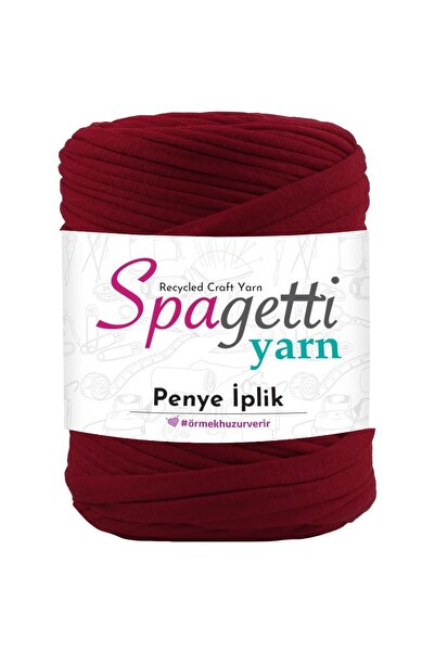 Spagettiyarn Işıltılı Kırmızı Penye Ip