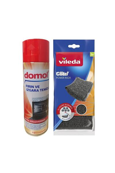 DOMOL Fırın Temizleme Köpüğü 500 ml Vileda Glitzi Power Inox 2'li