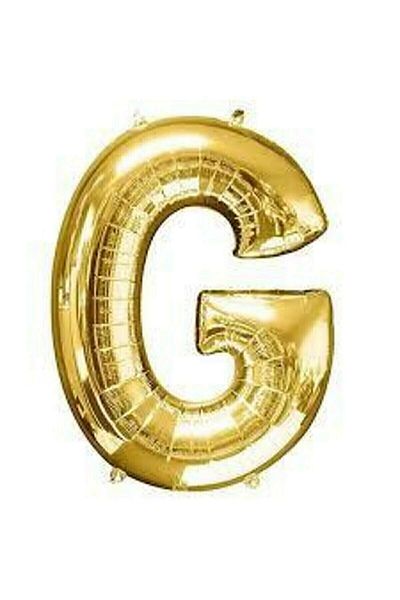 BEST PARTİ Gold Colored 16" 40 cm Foil Balloon - Letter''G''
