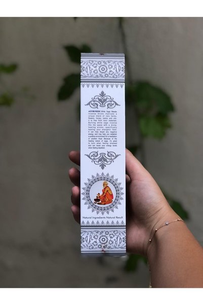 Ayurvedic Incense Ayurvedic White Sage Masala Incense Organik Tütsü