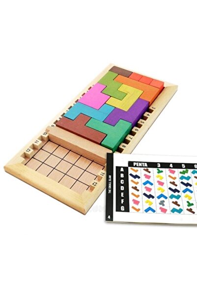 SAMTOYS Wooden Toys Montessori Ahşap Eğitici Öğretici Katamino Geopenta Tetris Oyunu