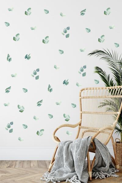 Sticker Ekspres Zarif Yapraklar Duvar Sticker Seti