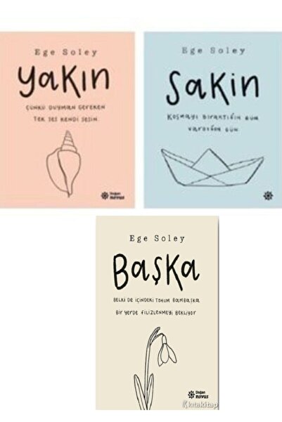 Karakarga Yayınları Başka - Yakın - Sakin - Ege Soley 3 Kitap Set