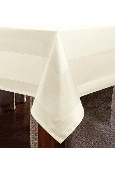HitDukkan Atlas Kenarlı 80cmx80cm Saten Bantlı Gastronomi Masa Örtüsü Şampanya Çift Kat Pamuklu
