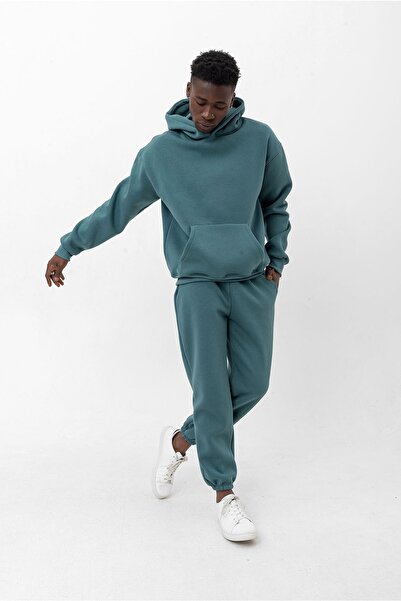 ALİKA Σετ ανδρικής φόρμας βασικής βαμβακερής κουκούλας