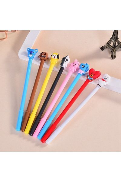 Bluoksweet Gel 0.5 Mm Black Writing Pen with Dog Cute Motif