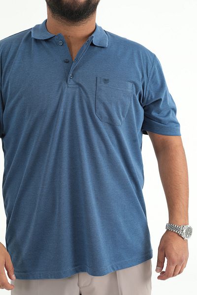 ModaPlaza Ανδρικό μπλουζάκι με γιακά πόλο Plus Size 1001-1