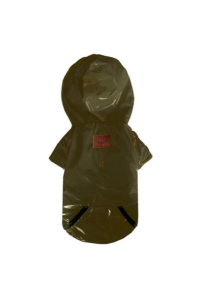Alphadog Design معطف واق من المطر بغطاء للرأس من Flash Khaki Dog
