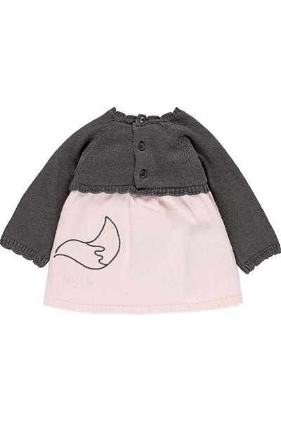 Boboli Baby Girl Long Sleeve Dress Pink