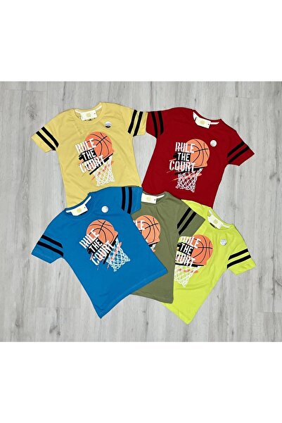 DG AURA تي شيرت رجالي بطابع كرة السلة