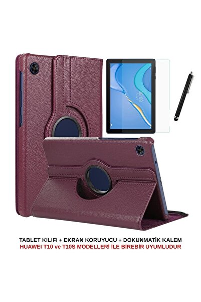TEKNETSTORE Huawei Matepad T10 9.7 Inch Case Compatible Rotatable Case Screen Protector Touch Pen Set