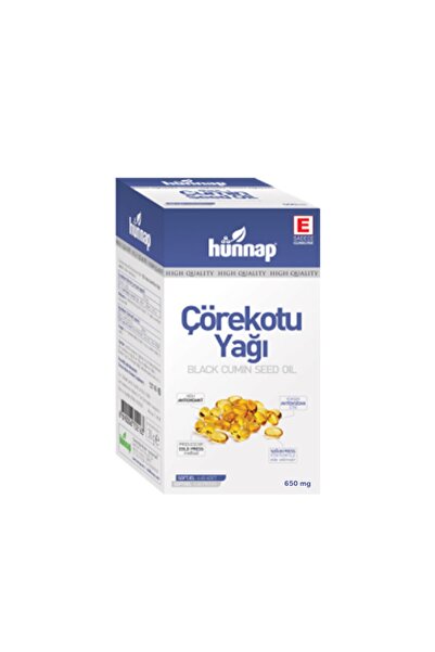 Hünnap Doğal Çörekotu Yağı Kapsül Takviye Edici Gıda 60 Kapsül