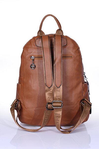 By Hakan Mega-621 Wash Leather Women's Backpack Tan