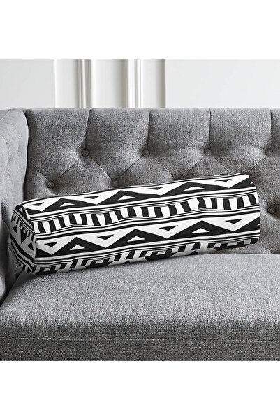 Realhomes Pernă cilindru multifuncțional cu fermoar, umplută interioară, cu m...