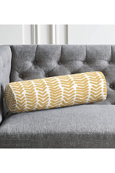 Realhomes Beyaz Zemin Renkli Geometrik Desenli Modern Iç Dolgulu Fermuarlı Sü...