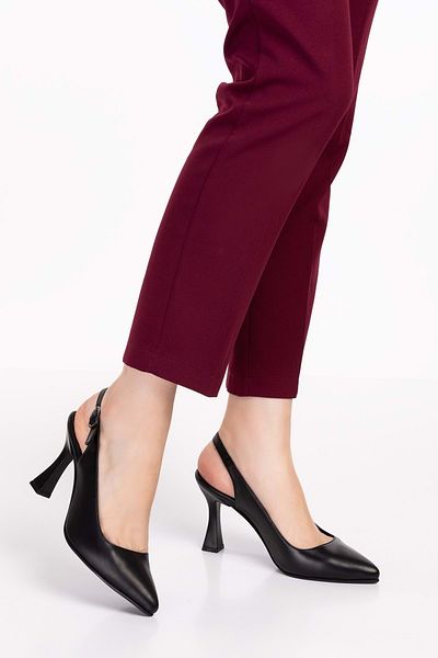 Gondol Pantofi stiletto din piele naturală pentru femei Şhn.824 - Negru - 41
